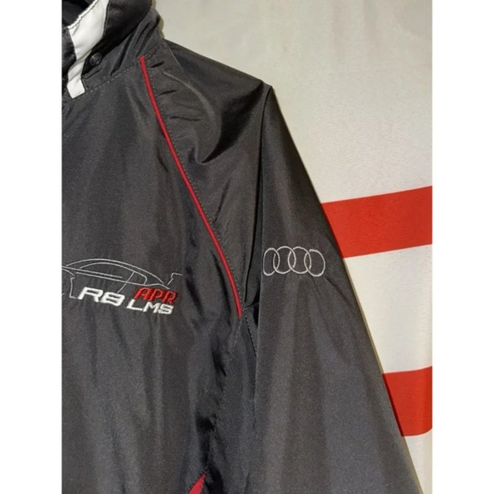 Northend Sport Audi R8 APR LMS Jacket Womens XL Gray Full Zip‎ Rain Windbreaker